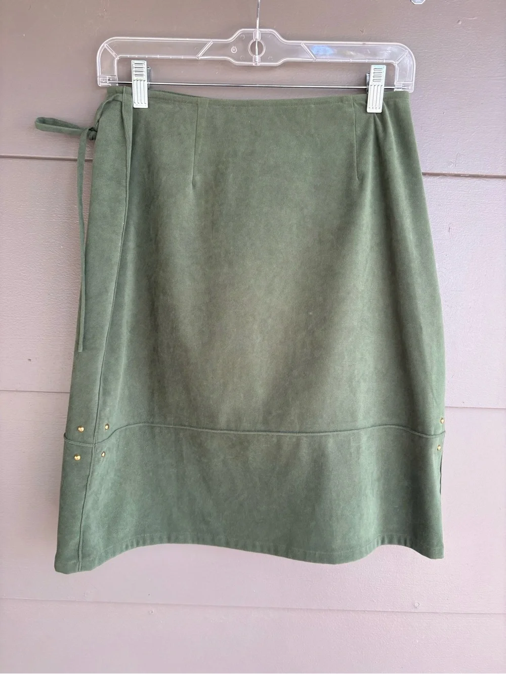 St. John Sport Green Wrap Mini Skirt
